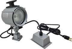 Electrix - 4 NEMA Rated, 12 VDC, 55 Watt, Spot Machine Light - Direct Mount, 9 Ft. Cord, 4-1/2 Inch Light Diameter, Remote Ballast, Gray - Top Tool & Supply