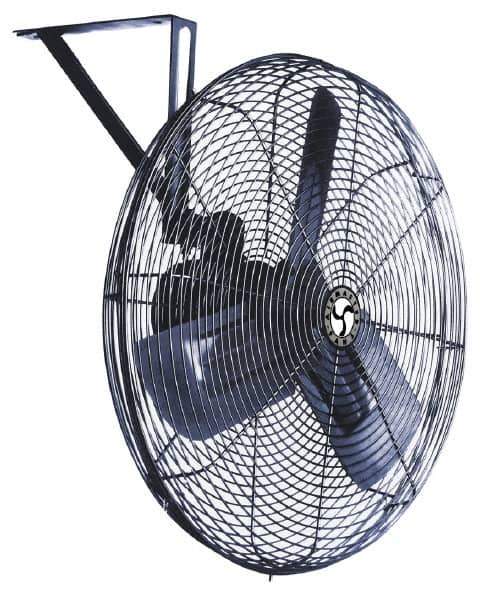 Airmaster - 30" Blade, 1/4 hp, 3,415, 5,300 & 7,185 CFM, Industrial Circulation Fan - Wall/Ceiling Mount, 115 Volts, 2 Speed - Top Tool & Supply