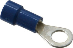 Made in USA - 16-14 AWG Fully Insulated Crimp Connection Circular Ring Terminal - #10 Stud, Copper Contact - Top Tool & Supply