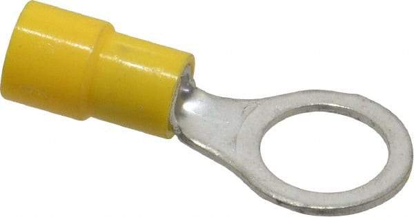 Made in USA - 12-10 AWG Fully Insulated Crimp Connection Circular Ring Terminal - 3/8" Stud, Copper Contact - Top Tool & Supply