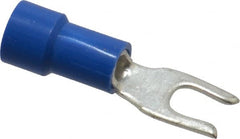 Made in USA - #6 Stud, 16 to 14 AWG Compatible, Fully Insulated, Crimp Connection, Standard Fork Terminal - Top Tool & Supply