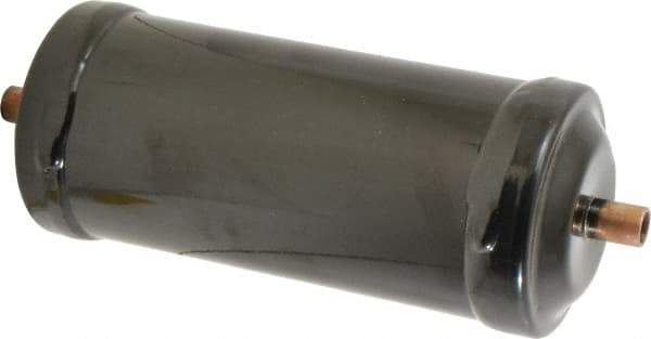 Parker - 3/8" Connection, 3" Diam, 8.86" Long, Refrigeration Liquid Line Filter Dryer - 7-3/4" Cutout Length, 361 Drops Water Capacity - Top Tool & Supply