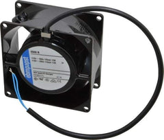 EBM Papst - 115 Volts, AC, 36 CFM, Square Tube Axial Fan - 0.1 Amp Rating, 80mm High x 3.15" Wide x 1-1/2" Deep - Top Tool & Supply