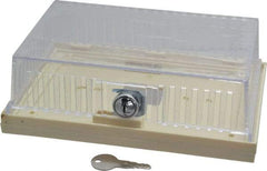 Value Collection - Plastic, Dual Base Thermostat Guard - 7-5/8" Inside Width x 2-1/8" Inside Depth x 4-1/4" Inside Height - Top Tool & Supply