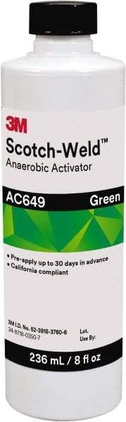 3M - 8 Fl Oz, Green Adhesive Activator - For Use with Threadlockers, Pipe Sealants, Retaining Compounds, Gasket Makers - Top Tool & Supply