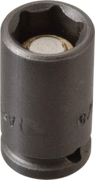 Apex - 1/4" Drive 3/8" Standard Magnetic Impact Socket - 6 Points, 1" OAL - Top Tool & Supply