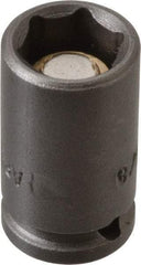 Apex - 1/4" Drive 3/8" Standard Magnetic Impact Socket - 6 Points, 1" OAL - Top Tool & Supply