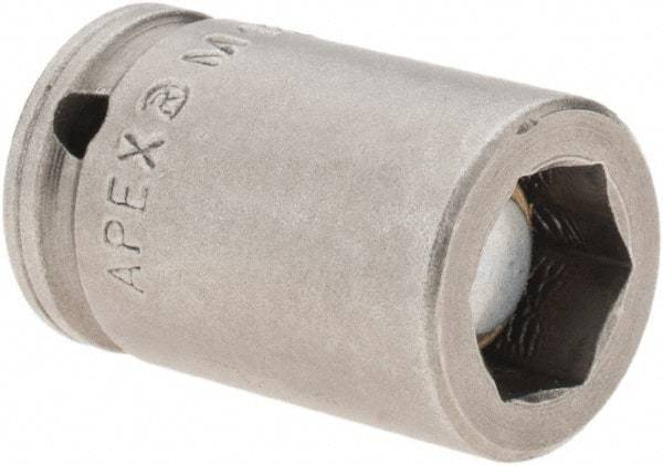 Apex - 1/4" Drive, 3/8" Socket, Square Drive Socket - 6 Points, 1" OAL - Top Tool & Supply