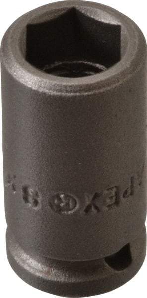 Apex - 1/4" Drive 8mm Standard Impact Socket - 6 Points, 7/8" OAL - Top Tool & Supply