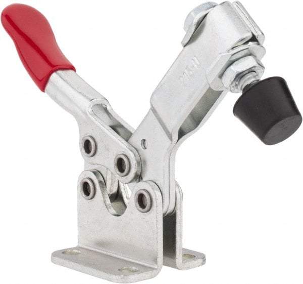 De-Sta-Co - 200 Lb Holding Capacity, Horizontal Handle, Manual Hold Down Toggle Clamp - 78° Handle Movement, 87° Bar Opening, U-Bar, Flanged Base, Electro-Plated Zinc, Carbon Steel - Top Tool & Supply