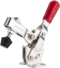 De-Sta-Co - 375 Lb Holding Capacity, Vertical Handle, Manual Hold Down Toggle Clamp - 62° Handle Movement, 115° Bar Opening, U-Bar, Flanged Base, Carbon Steel - Top Tool & Supply