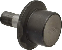 Osborn International - 1-1/2" Roller Diam x 1-3/16" Width, 5/8" Stud Diam x 1-1/2" Length, Flanged Concentric Stud Load Runner - Steel, 3/4" Thread Length, 5/8-18 Thread, 2-11/16" OAL, 1,100 Lb Dynamic Cap - Top Tool & Supply