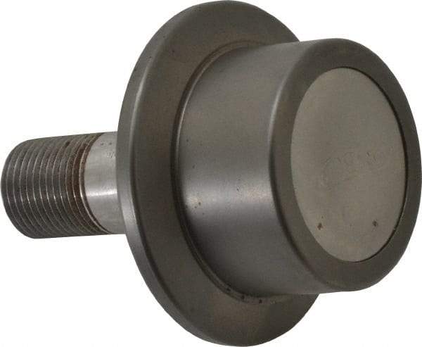 Osborn International - 1-3/4" Roller Diam x 1-3/16" Width, 3/4" Stud Diam x 1-3/4" Length, Flanged Concentric Stud Load Runner - Steel, 7/8" Thread Length, 3/4-16 Thread, 2-15/16" OAL, 1,100 Lb Dynamic Cap - Top Tool & Supply