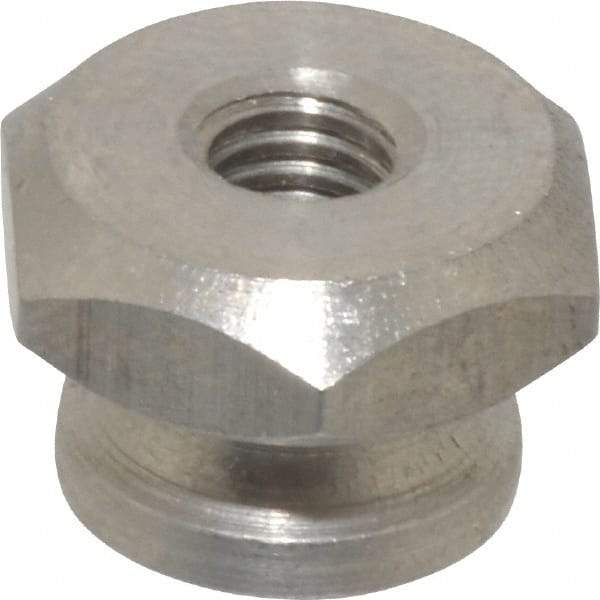 Electro Hardware - #10-32 UNF Thread, Uncoated, Grade 303 Stainless Steel Hex Thumb Nut - 11/32" Overall Height, 1/2" Head Diam - Top Tool & Supply