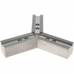 Abbott Workholding Products - 1.5mm x 60° Serrated Attachment, Square Soft Lathe Chuck Jaw - 3 Jaws, Steel, 1.1811" Btw Mount Hole Ctrs, 5-1/2" Long x 2" Wide x 2" High, 0.8268" Groove, 0.6299" & 16mm Fastener - Top Tool & Supply