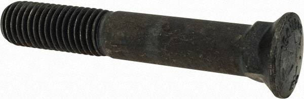 Value Collection - 5/8-11 UNC, 4" OAL, Alloy Steel Plow Bolt - Uncoated, Grade 8 - Top Tool & Supply