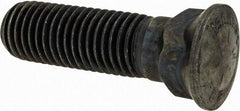 Value Collection - 3/4-10 UNC, 2-3/4" OAL, Alloy Steel Plow Bolt - Uncoated, Grade 8 - Top Tool & Supply