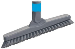 Unger - 1" Bristle Length, Polypropylene Scrub Brush - 9-1/2" OAL, Straight Handle, Gray, Plastic Block - Top Tool & Supply