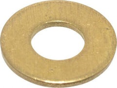 Value Collection - #12 Screw, Brass Standard Flat Washer - 0.228" ID x 1/2" OD, 0.04" Thick, Plain Finish - Top Tool & Supply