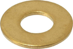 Value Collection - 3/8" Screw, Brass Standard Flat Washer - 0.392" ID x 7/8" OD, 0.062" Thick, Plain Finish - Top Tool & Supply