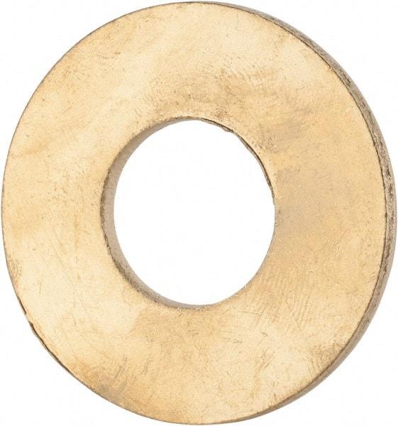 Value Collection - 3/4" Screw, Brass Standard Flat Washer - 0.812" ID x 1-7/8" OD, 0.114" Thick, Plain Finish - Top Tool & Supply