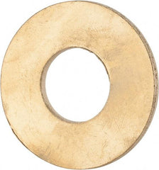 Value Collection - 3/4" Screw, Brass Standard Flat Washer - 0.812" ID x 1-7/8" OD, 0.114" Thick, Plain Finish - Top Tool & Supply