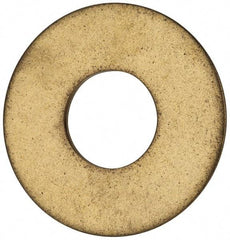 Value Collection - 7/8" Screw, Brass Standard Flat Washer - 0.937" ID x 2-1/4" OD, 0.128" Thick, Plain Finish - Top Tool & Supply