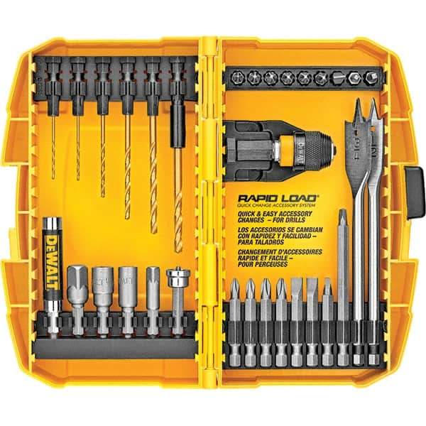 DeWALT - 32 Piece, Screwdriver Bit Set - #1, #2, 1/4" Drive - Top Tool & Supply