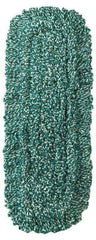 Rubbermaid - 48" Long x 5" Wide Microfiber Dust Mop Head - Slip-On/Slip-Through Backing, Green, Looped Head - Top Tool & Supply