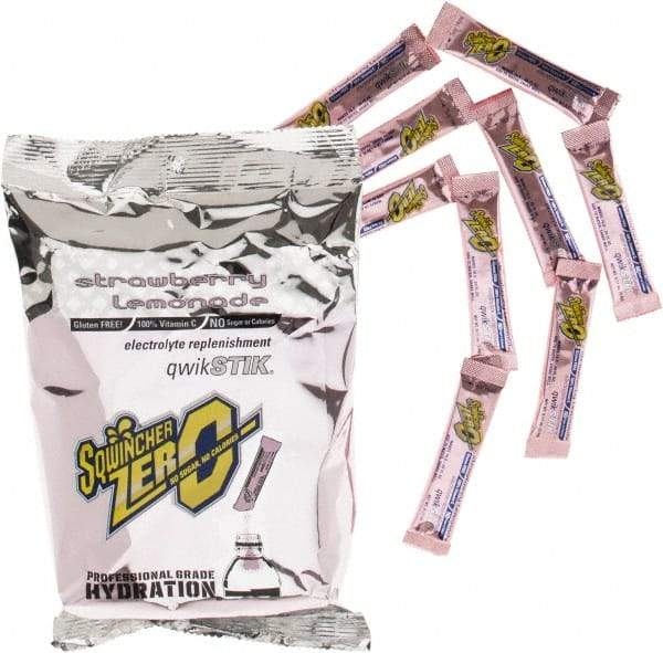 Sqwincher - 0.11 oz Packet Strawberry Lemonade Activity Drink - Powdered, Yields 20 oz - Top Tool & Supply