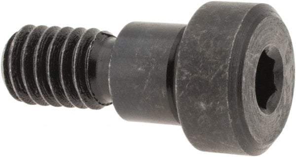 Gibraltar - 3/8" Shoulder Diam x 5/16" Shoulder Length, 5/16-18 UNC, Hex Socket Shoulder Screw - 1137 Steel, Black Oxide Finish, 1/4" Head Height x 9/16" Head Diam - Top Tool & Supply