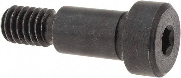 Gibraltar - 3/8" Shoulder Diam x 5/8" Shoulder Length, 5/16-18 UNC, Hex Socket Shoulder Screw - 1137 Steel, Black Oxide Finish, 1/4" Head Height x 9/16" Head Diam - Top Tool & Supply