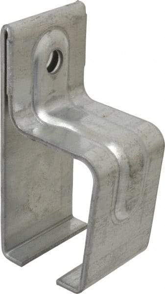 National Mfg. - 300 Lb Capacity, Galvanized, Single Box Rail Bracket - 2" Long, 4-1/2" High, 2-1/4" Wide - Top Tool & Supply