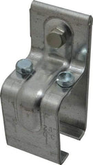 National Mfg. - 300 Lb Capacity, Galvanized, Single Splice Box Rail Bracket - 2" Long, 4-1/2" High, 2-1/4" Wide - Top Tool & Supply