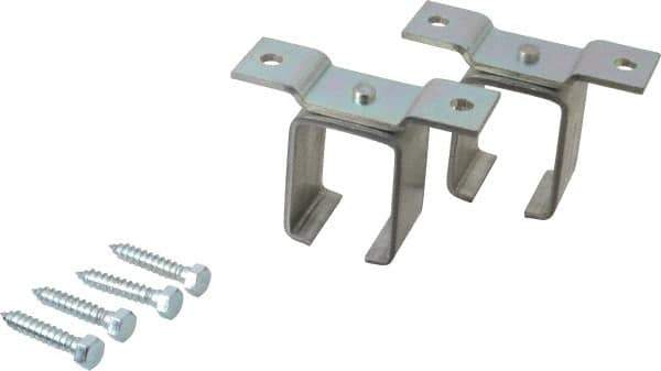 National Mfg. - 300 Lb Capacity, Galvanized, Single Ceiling Box Rail Bracket - 4-7/8" Long, 3-1/2" High, 1-1/2" Wide - Top Tool & Supply