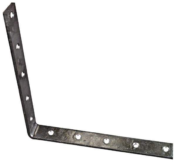 National Mfg. - 10" Long x 1-1/4" Wide, Steel, Corner Brace - Hot-Dipped Galvanized - Top Tool & Supply