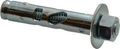 Powers Fasteners - 5/8" Diam, 5/8" Drill, 3" OAL, Sleeve Concrete Anchor - 1018 Steel, Hex Nut Head, Hex Drive - Top Tool & Supply