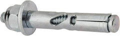 Powers Fasteners - 1/4" Diam, 1/4" Drill, 1-3/8" OAL, Sleeve Concrete Anchor - 1018 Steel, Acorn Nut Head, Hex Drive - Top Tool & Supply