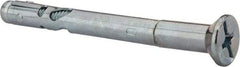 Powers Fasteners - 3/8" Diam, 3/8" Drill, 4" OAL, Sleeve Concrete Anchor - 1018 Steel, Flat Head, Combination Slotted/Phillips Drive - Top Tool & Supply