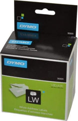 Dymo - 3-1/2" Long, White Die Cut Paper with Semi Perm. Adhesive Shipping Label - For DYMO LabelWriter Printers - Top Tool & Supply