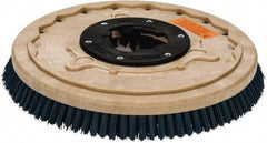 PRO-SOURCE - 17" Diam Scrubbing Brush - 15" Machine, 1-1/2" Trim Length, Blue Pad, Silicone Carbide & Nylon - Top Tool & Supply