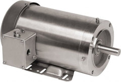 US Motors - 1.5 hp, TEFC/C-Face with Base Enclosure, No Thermal Protection, 1,755 RPM, 208-230/460 Volt, 60 Hz, Three Phase Premium Efficient Motor - Exact Industrial Supply