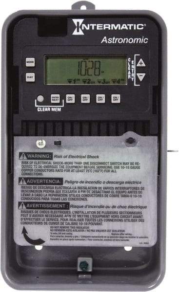 Intermatic - Astronomical Indoor/Outdoor Digital Electronic Timer Switch - 56 On/Off per wk, 120/208/240/277 VAC, 50/60 Hz, - Top Tool & Supply