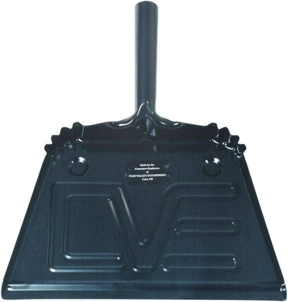 Ability One - 13" Wide Handheld Dustpan - Steel Body, 4" Handle, Black - Top Tool & Supply