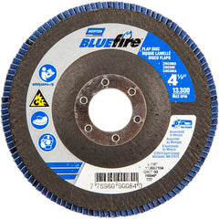 ‎4-1/2 × 7/8″ BlueFire Fiberglass HD Flat Flap Disc Type 27 P80 Grit R884P1 Zirconia Alumina - Top Tool & Supply