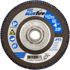 ‎4-1/2 × 5/8 - 11″ BlueFire Fiberglass HD Flat Flap Disc Type 27 P80 Grit R884P1 Ceramic Alumina - Top Tool & Supply