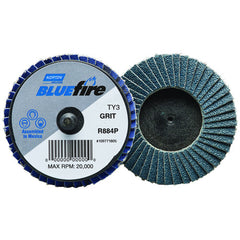 2″ BlueFire Plastic Flat Mini Flap Disc TR (Type III) Type 27 P36 Grit R884P1 Zirconia Alumina - Top Tool & Supply