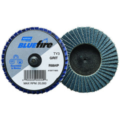 2″ BlueFire Plastic Flat Mini Flap Disc TR (Type III) Type 27 P120 Grit R884P2 Zirconia Alumina - Top Tool & Supply