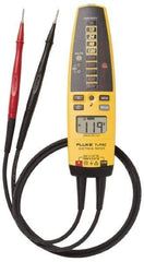 Fluke - 10.2 VAC/VDC to 600 VAC/VDC, Voltage Tester - LCD and LED Display, +/-2% Basic DC Accuracy, AAA Power Supply - Top Tool & Supply