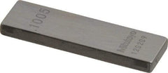 Mitutoyo - 0.1005" Rectangular Steel Gage Block - Accuracy Grade AS-1, Includes Certificate of Inspection - Top Tool & Supply